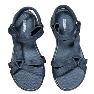 Skechers Goga Max Black Sandals